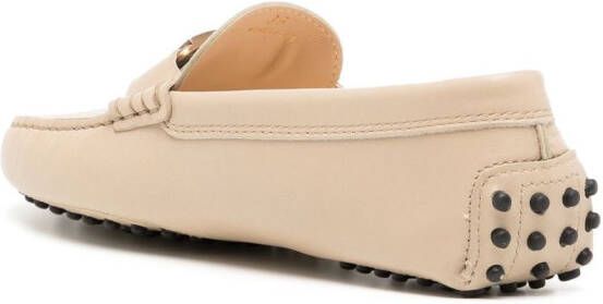 Tod's T-logo leather loafers Neutrals