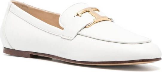 Tod's T-logo leather loafers White