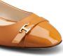 Tod's T-plaque leather ballerina shoes Brown - Thumbnail 4