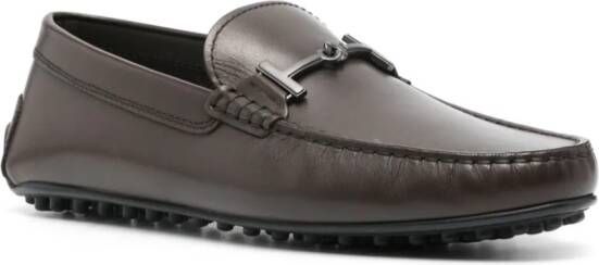 Tod's T Ring City Gommino loafers Brown