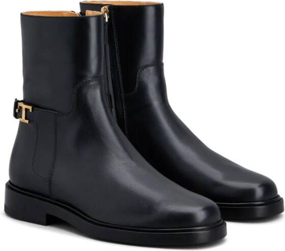 Tod's T Timeless leather ankle boots Black