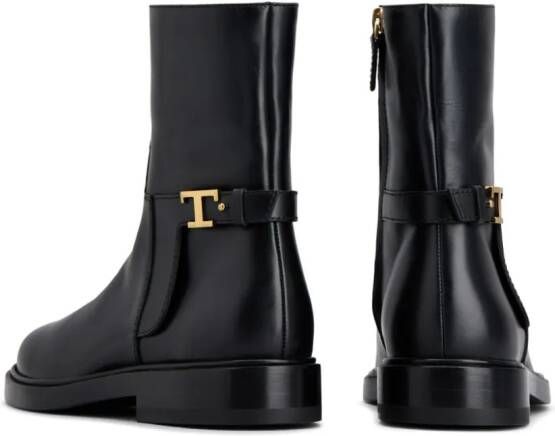 Tod's T Timeless leather ankle boots Black