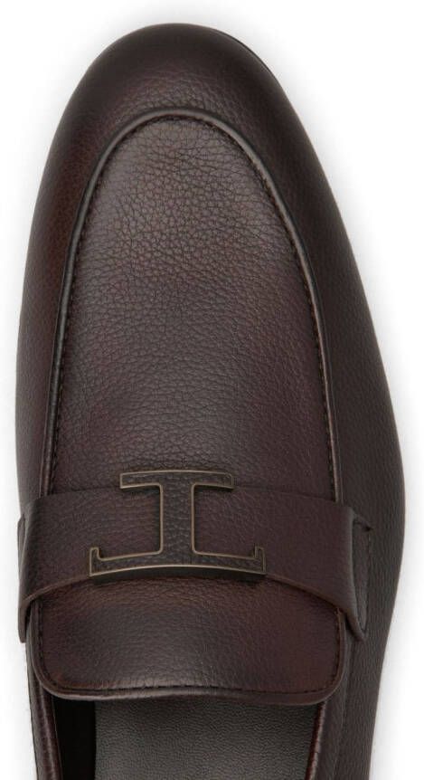 Tod's T Timeless leather loafers Brown
