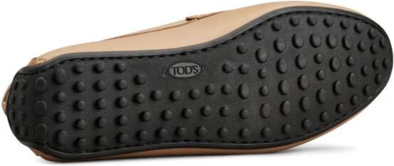 Tod's T Timeless logo-plaque loafers Brown
