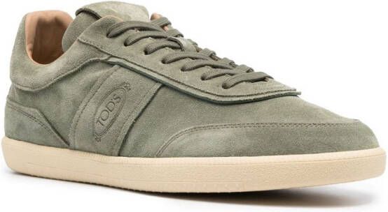 Tod's Tabs suede low-top sneakers Green