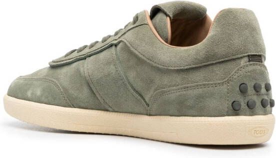 Tod's Tabs suede low-top sneakers Green