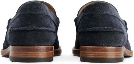 Tod's tassel-detail suede loafers Blue