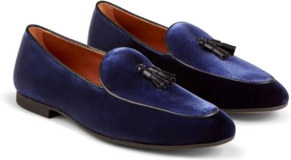Tod's tassel-detailed suede loafers Blue