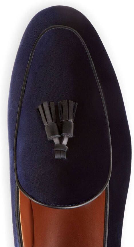 Tod's tassel-detailed suede loafers Blue