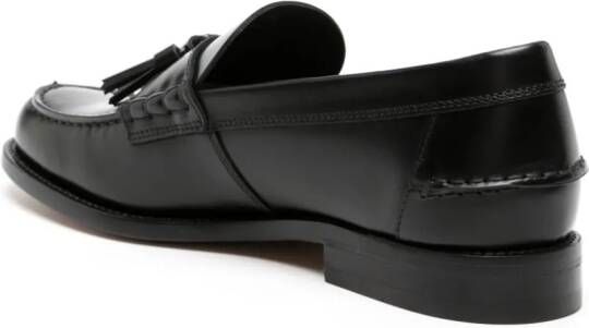 Tod's tassel-embellished leather loafers Black