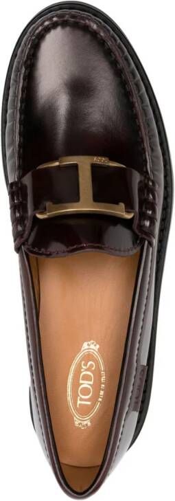 Tod's Timeless leather loafers Red