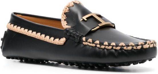 Tod's Timeless T two-tone loafers Black