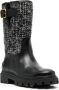 Tod's tweed-detail leather boots Black - Thumbnail 2