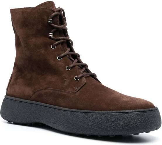 Tod's W. G. logo-patch boots Brown