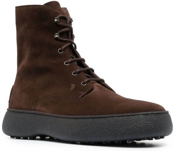 Tod's W.G. lace-up leather boots Brown