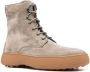 Tod's W.G. lace-up leather boots Grey - Thumbnail 2