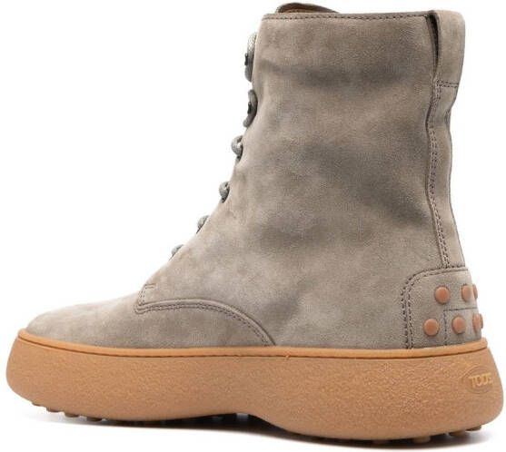 Tod's W.G. lace-up leather boots Grey