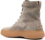 Tod's W.G. lace-up leather boots Grey - Thumbnail 3
