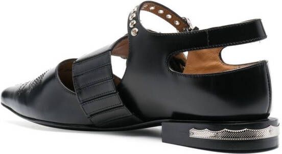 Toga Pulla buckle-detail leather mules Black