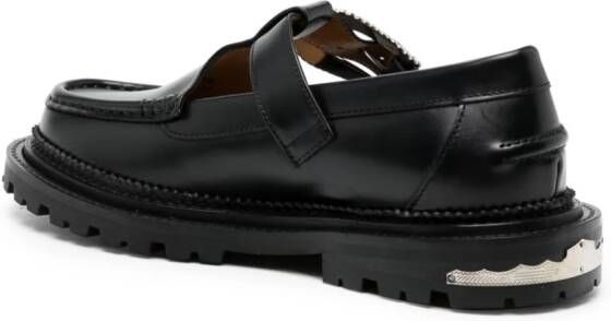 Toga Pulla buckled leather loafers Black