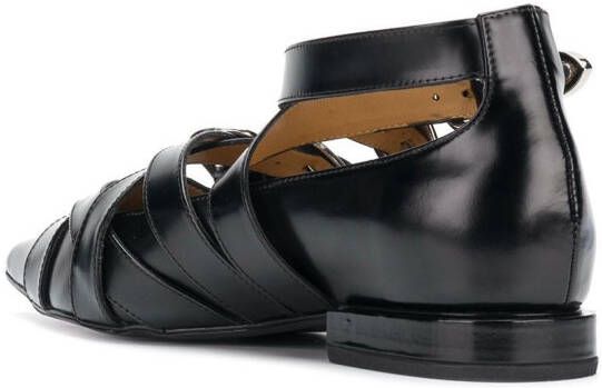 Toga Pulla buckled pointed loafers Black