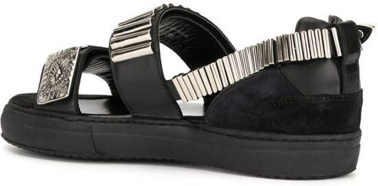 Toga Pulla embellished flat sandals Black