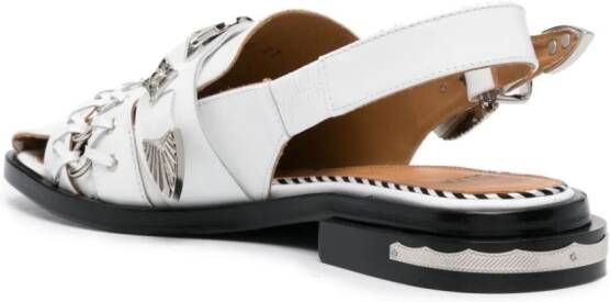 Toga Pulla embellished slingback sandals White