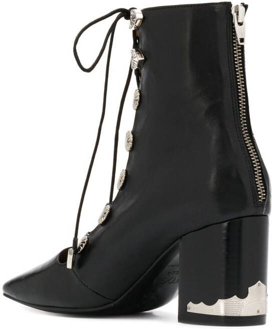 Toga Pulla lace-up ankle boots Black