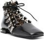 Toga Pulla lace-up leather ankle boots Black - Thumbnail 2