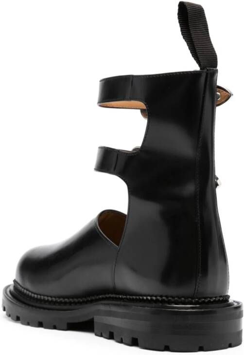 Toga Pulla leather ankle boots Black