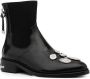 Toga Pulla mix-badge leather ankle boots Black - Thumbnail 2
