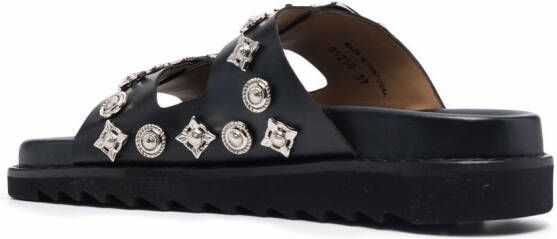 Toga Pulla side-buckle sandals Black