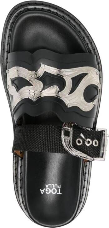 Toga Pulla stud-embellished flatform sandals Black