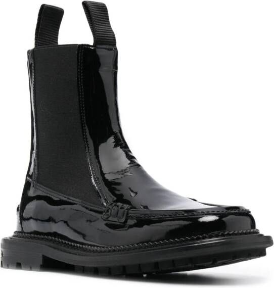 Toga Pulla stud-embellished leather ankle boots Black