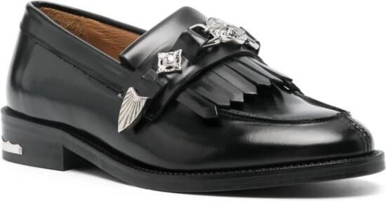 Toga Pulla stud-embellished leather loafers Black