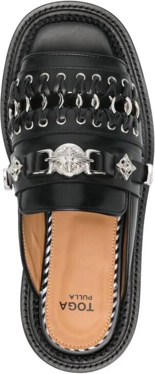 Toga Pulla stud-embellished leather sandals Black