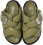 Toga Pulla stud-embellished padded sandals Green - Thumbnail 4