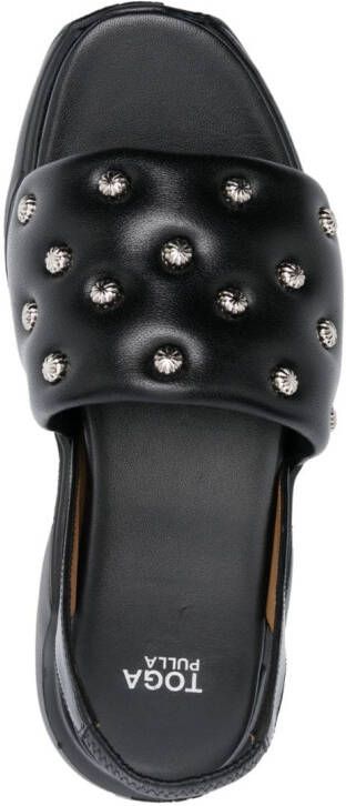 Toga Pulla stud-embellished slingback sandals Black
