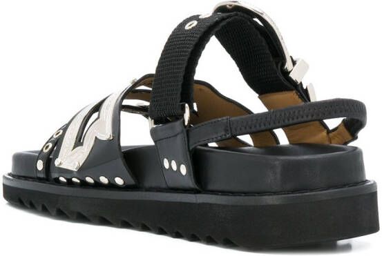 Toga Pulla studded strap sandals Black