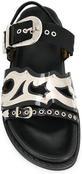 Toga Pulla studded strap sandals Black