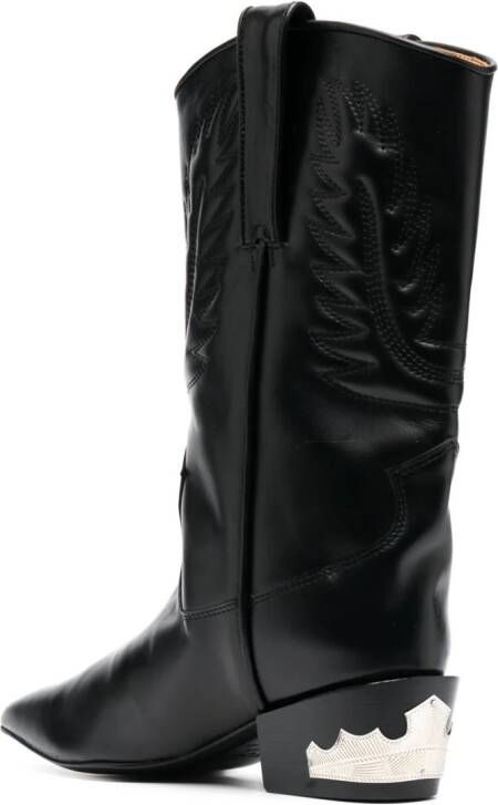 Toga Pulla Western 50mm leather boots Black