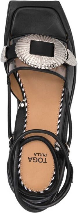 Toga Pulla western buckle-detail sandals Black