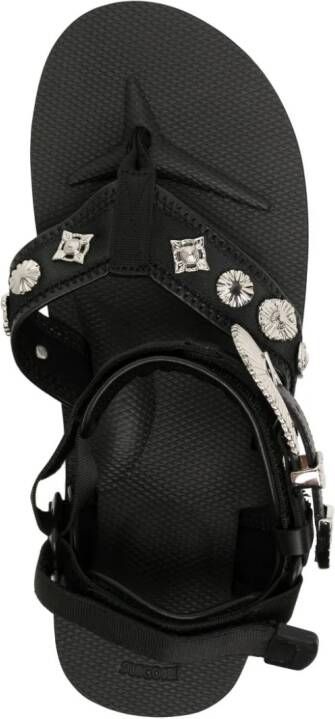 Suicoke stud-embellished T-bar strap sandals Black