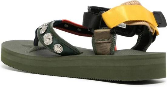 Toga stud-embellished T-bar strap sandals Green