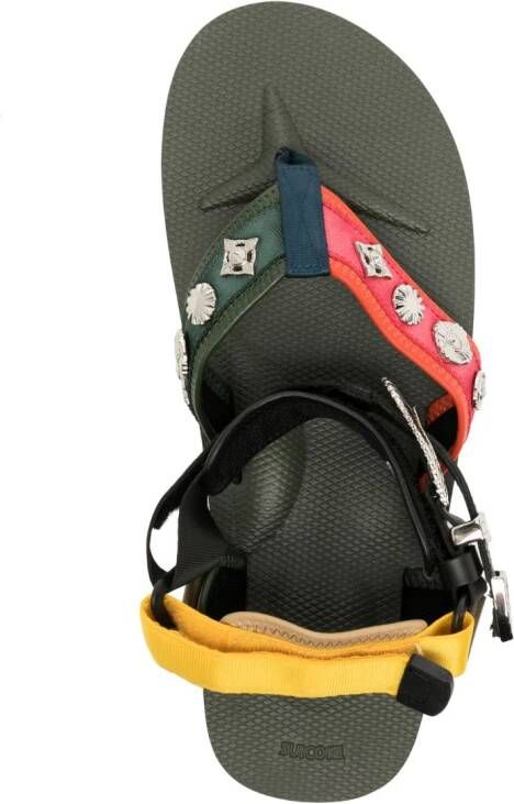 Toga stud-embellished T-bar strap sandals Green