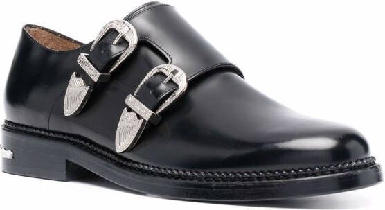 Toga Virilis buckled bos taurus monk shoes Black