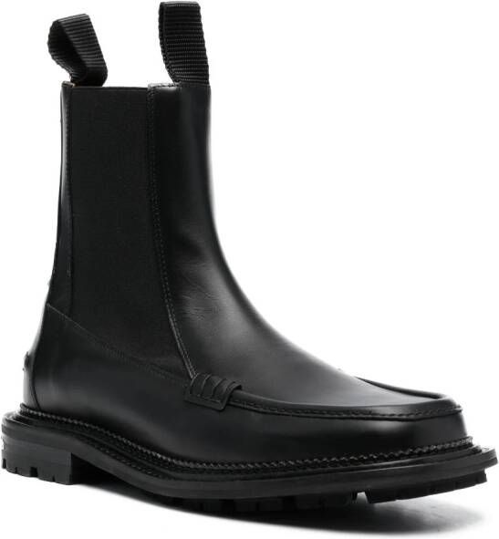 Toga Virilis charm-detail ankle leather boots Black