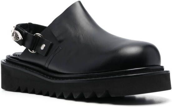 Toga Virilis chunky leather sandals Black