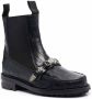 Toga Virilis crocodile embossed ankle boots Black - Thumbnail 2