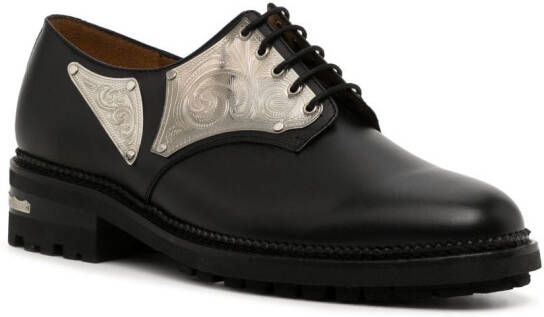 Toga Virilis embellished leather Oxford shoes Black